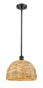 Downtown Urban One Light Pendant in Oil Rubbed Bronze (405|516-1S-OB-RBD-12-NAT)