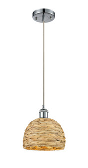 Downtown Urban One Light Pendant in Polished Chrome (405|516-1P-PC-RBD-8-NAT)