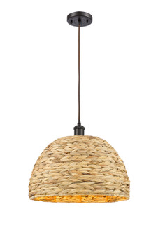 Downtown Urban One Light Pendant in Oil Rubbed Bronze (405|516-1P-OB-RBD-16-NAT)
