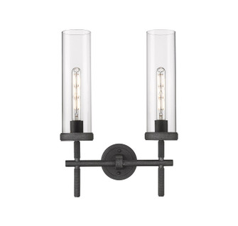 Downtown Urban LED Bath Vanity in Weathered Zinc (405|471-2W-WZ-G471-12CL) Downtown Urban LED Bath Vanity in Weathered Zinc (405|471-2W-WZ-G471-12CL)