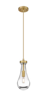 Downtown Urban LED Pendant in Brushed Brass (405|451-1P-BB-G451-5CL)