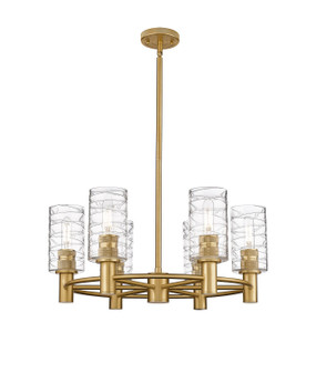 Downtown Urban LED Chandelier in Brushed Brass (405|434-6CR-BB-G434-7DE)