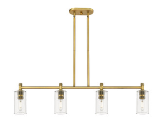 Downtown Urban LED Island Pendant in Brushed Brass (405|434-4I-BB-G434-7CL)