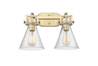 Downtown Urban Two Light Bath Vanity in Brushed Brass (405|411-2W-BB-G411-7SDY)