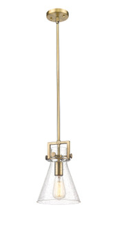 Downtown Urban One Light Pendant in Brushed Brass (405|411-1SS-BB-G411-8SDY)