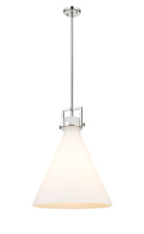 Downtown Urban One Light Pendant in Polished Nickel (405|411-1SL-PN-G411-18WH)