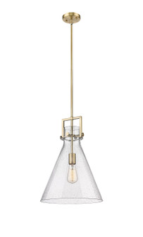 Downtown Urban One Light Pendant in Brushed Brass (405|411-1SL-BB-G410-14SDY)