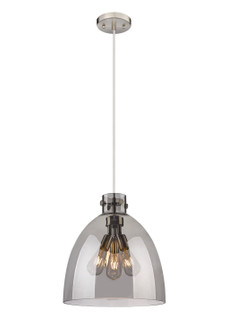 Downtown Urban Three Light Pendant in Satin Nickel (405|410-3PL-SN-G412-16SM)