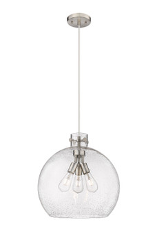 Downtown Urban Three Light Pendant in Satin Nickel (405|410-3PL-SN-G410-18SDY)