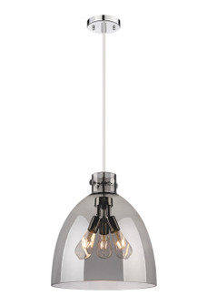 Downtown Urban Three Light Pendant in Polished Nickel (405|410-3PL-PN-G412-16SM)