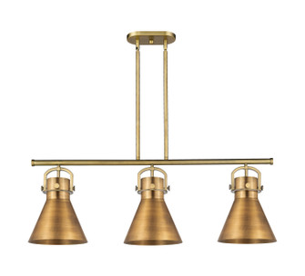 Downtown Urban Three Light Island Pendant in Brushed Brass (405|410-3I-BB-M411-10BB)