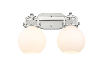 Downtown Urban Two Light Bath Vanity in Brushed Satin Nickel (405|410-2W-SN-G410-7WH)