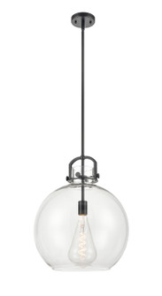 Downtown Urban One Light Pendant in Matte Black (405|410-1SL-BK-G410-16CL)