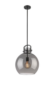 Downtown Urban One Light Pendant in Matte Black (405|410-1SL-BK-G410-14SM)