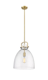 Downtown Urban One Light Pendant in Brushed Brass (405|410-1SL-BB-G412-14SDY)