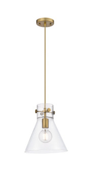 Downtown Urban One Light Pendant in Brushed Brass (405|410-1PM-BB-G411-10CL)