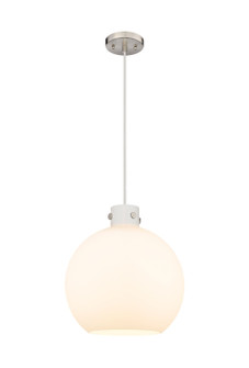 Newton One Light Pendant in Brushed Satin Nickel (405|410-1PL-SN-G410-18WH)