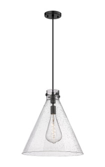 Downtown Urban One Light Pendant in Matte Black (405|410-1PL-BK-G411-18SDY)