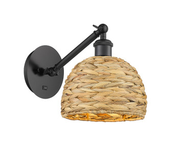 Ballston One Light Wall Sconce in Matte Black (405|317-1W-BK-RBD-8-NAT)