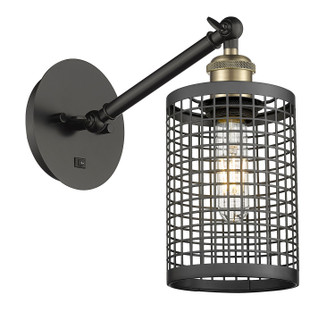 Downtown Urban LED Wall Sconce in Black Antique Brass (405|317-1W-BAB-M18-BK)
