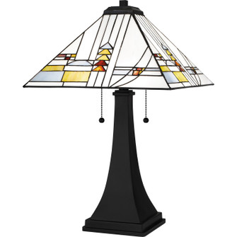 Tiffany Two Light Table Lamp in Matte Black (10|TF16146MBK)