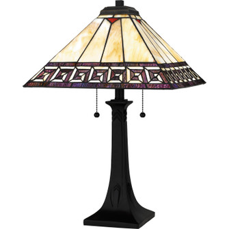 Tiffany Two Light Table Lamp in Matte Black (10|TF16138MBK)
