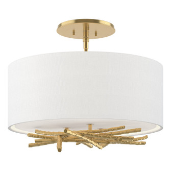 Brindille Three Light Semi-Flush Mount in White (39|127660-SKT-02-SF1505)