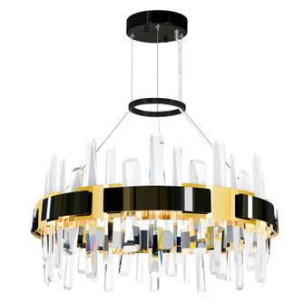 Aya LED Chandelier in Pearl Black & Titanium Gold (401|1592P24-612)
