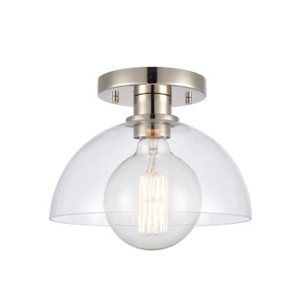 Julian One Light Semi Flush Mount in Polished Nickel (45|89924/1)