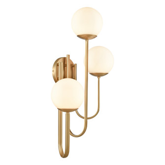 Caroline Three Light Wall Sconce in Brushed Gold (45|89673/3)