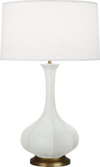 Pike One Light Table Lamp in Matte Celadon Glazed Ceramic w/Aged Brass (165|MCL94)