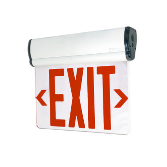 Exit & Emergency Exit Adj Bat 2F Red/Mir in Red/Mirror/White (167|NX-812-LEDR2MW)