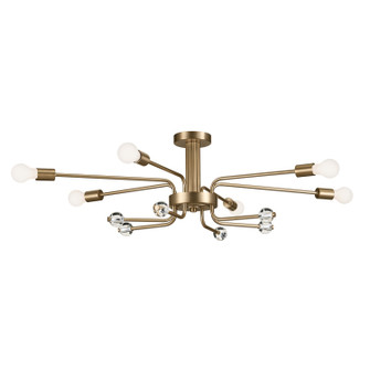 Ocala Six Light Semi Flush Mount in Champagne Bronze (12|52602CPZ)