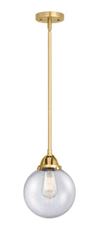 Nouveau 2 LED Mini Pendant in Satin Gold (405|288-1S-SG-G204-8-LED)