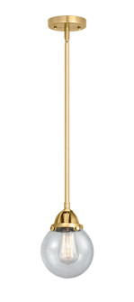 Nouveau 2 One Light Mini Pendant in Satin Gold (405|288-1S-SG-G204-6)