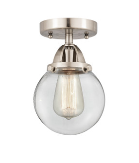 Nouveau 2 One Light Semi-Flush Mount in Brushed Satin Nickel (405|288-1C-SN-G202-6)