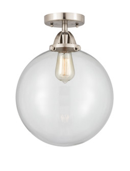 Nouveau 2 One Light Semi-Flush Mount in Brushed Satin Nickel (405|288-1C-SN-G202-12)