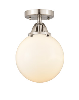 Nouveau 2 One Light Semi-Flush Mount in Brushed Satin Nickel (405|288-1C-SN-G201-8)