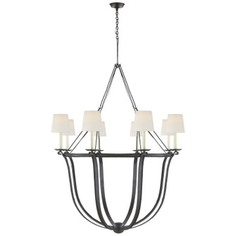 Lancaster Eight Light Chandelier in Aged Iron (268|CHC 1577AI-L)