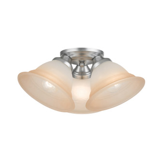 Wynnewood Three Light Flush Mount in Painted Satin Nickel (107|40729-81)