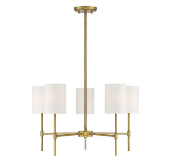 Mchan Five Light Chandelier in Natural Brass (446|M10067NB)