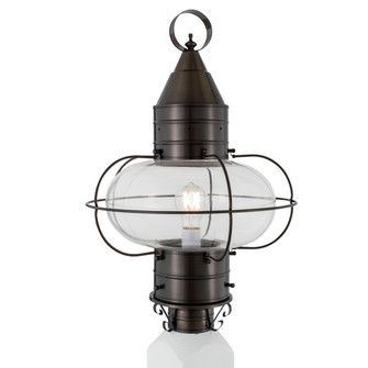 Classic Onion One Light Post Mount in Bronze With Clear Glass (185|1510-BR-CL)