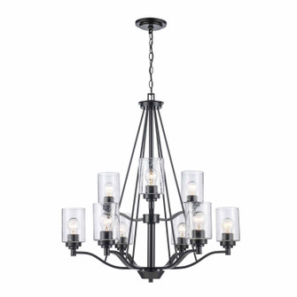 Mod Pod Nine Light Chandelier in Black (110|80529 BK)