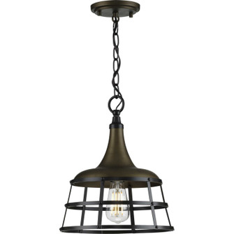 Bastille One Light Pendant in Aged Brass (54|P500236-161)