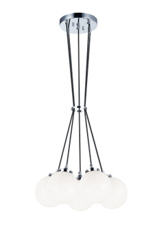The Bougie Five Light Chandelier in Chrome (423|C63005CHOP)