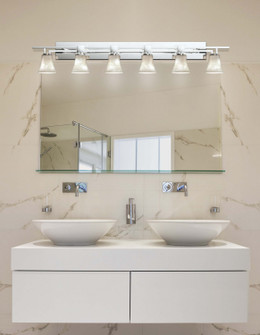 Clouds Six Light Bath Bar in Brushed Nickel (102|CLD-8706-20-NCKL)