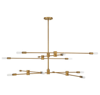 Lyrique 12 Light Chandelier in Warm Brass (51|1-7001-12-322)