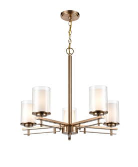 Huderson Five Light Chandelier in Modern Gold (59|5515-MG)