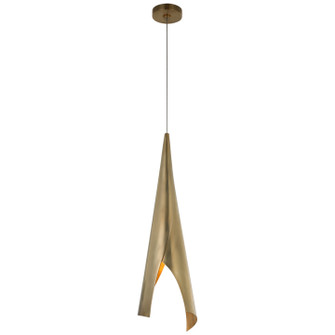 Piel LED Pendant in Antique-Burnished Brass (268|KW 5632AB)