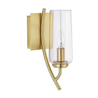 Tulip One Light Wall Sconce in Satin Brass (185|8153-SB-CL)